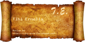 Tihi Ernella névjegykártya